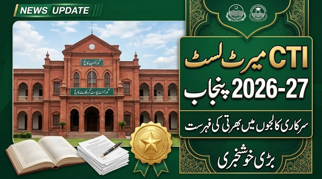 CTI Merit List 2026-27 Punjab – Tentative List, Final Merit List and Selected Candidates